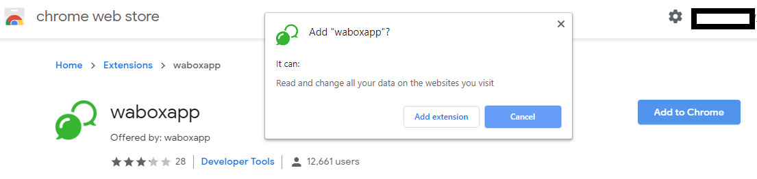 Waboxapp Extension